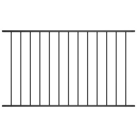 Panel de valla de acero con recubrimiento polvo negro 1,7x1,25m de vidaXL, Paneles de vallas - Ref: Foro24-145220, Precio: 52...