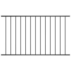 Panel de valla de acero con recubrimiento polvo negro 1,7x1,25m de vidaXL, Paneles de vallas - Ref: Foro24-145220, Precio: 47...