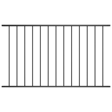 Panel de valla de acero con recubrimiento polvo negro 1,7x1,25m de vidaXL, Paneles de vallas - Ref: Foro24-145220, Precio: 52...