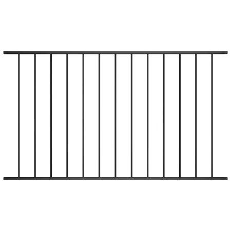 Panel de valla de acero con recubrimiento polvo negro 1,7x1,25m de vidaXL, Paneles de vallas - Ref: Foro24-145220, Precio: 47...
