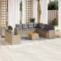 Juego de sofás jardín con cojines beige 10 pzas ratán sintético by , Garden sets - Ref: Foro24-3256521, Price: 707,49 €, Disc...