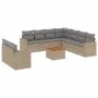 Juego de sofás jardín con cojines beige 10 pzas ratán sintético by , Garden sets - Ref: Foro24-3256521, Price: 707,49 €, Disc...