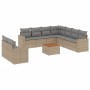 Juego de sofás jardín con cojines beige 10 pzas ratán sintético by , Garden sets - Ref: Foro24-3256521, Price: 704,66 €, Disc...