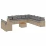 Gartensofa-Set mit 12-teiligen beigen Kissen aus PE-Rattan-Mischung. von , Gartensets - Ref: Foro24-3256535, Preis: 861,60 €,...
