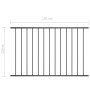 Panel de valla de acero con recubrimiento polvo negro 1,7x1,25m de vidaXL, Paneles de vallas - Ref: Foro24-145220, Precio: 52...