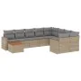 Juego de sofás jardín con cojines beige 10 pzas ratán sintético by , Garden sets - Ref: Foro24-3256619, Price: 671,03 €, Disc...