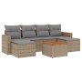 Juego de sofás jardín con cojines beige mezcla 7 pzas ratán PE de , Conjuntos de jardín - Ref: Foro24-3256577, Precio: 447,30 €