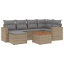 Juego de sofás jardín con cojines beige mezcla 7 pzas ratán PE by , Garden sets - Ref: Foro24-3256556, Price: 472,96 €, Disco...