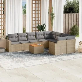 Juego de sofás jardín con cojines beige 10 pzas ratán sintético by , Garden sets - Ref: Foro24-3256612, Price: 671,03 €, Disc...