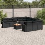 12-teiliges Gartensofa-Set mit schwarzen Kissen aus synthetischem Rattan. von , Gartensets - Ref: Foro24-3256678, Preis: 799,...