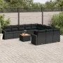 Set de sofás de jardín 12 piezas cojines ratán sintético negro de , Conjuntos de jardín - Ref: Foro24-3256678, Precio: 788,27...