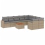 Juego de sofás jardín con cojines beige 10 pzas ratán sintético by , Garden sets - Ref: Foro24-3256612, Price: 671,27 €, Disc...