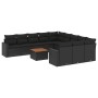 12-teiliges Gartensofa-Set mit schwarzen Kissen aus synthetischem Rattan. von , Gartensets - Ref: Foro24-3256678, Preis: 799,...