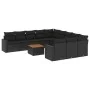 Set de sofás de jardín 12 piezas cojines ratán sintético negro de , Conjuntos de jardín - Ref: Foro24-3256678, Precio: 788,27...