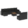 Set de sofás de jardín 10 pzas cojines ratán sintético negro de , Conjuntos de jardín - Ref: Foro24-3256650, Precio: 582,69 €...