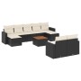 Gartensofa-Set, 10-teilig, mit schwarzen Kissen und synthetischem Rattan. von , Gartensets - Ref: Foro24-3256665, Preis: 590,...