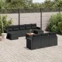 Set de sofás de jardín 11 pzas y cojines ratán sintético negro de , Conjuntos de jardín - Ref: Foro24-3256671, Precio: 701,95...