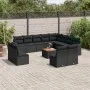 Gartensofa-Set und Kissen, 13-teilig, aus schwarzem Kunststoff-Rattan. von , Gartensets - Ref: Foro24-3256699, Preis: 791,10 ...