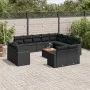 Set de sofás de jardín y cojines 13 pzas ratán sintético negro by , Garden sets - Ref: Foro24-3256720, Price: 957,28 €, Disco...