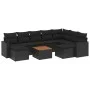 Set de sofás de jardín 10 pzas cojines ratán sintético negro by , Garden sets - Ref: Foro24-3256734, Price: 610,88 €, Discoun...