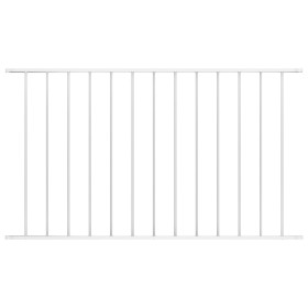White powder coated steel fence panel 1.7x1 m by vidaXL, fence panels - Ref: Foro24-145225, Price: 41,36 €, Discount: %