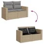 Juego de sofás jardín con cojines beige mezcla 12 pzas ratán PE by , Garden sets - Ref: Foro24-3256717, Price: 970,36 €, Disc...