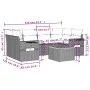 Set de sofás de jardín 7 piezas con cojines ratán PE gris by , Garden sets - Ref: Foro24-3256795, Price: 450,88 €, Discount: %