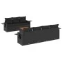8-teiliges Gartensofa-Set und Kissen aus schwarzem Kunststoff-Rattan. von , Gartensets - Ref: Foro24-3256797, Preis: 587,43 €...