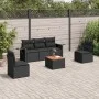 Set de sofás de jardín 6 piezas y cojines ratán sintético negro by , Garden sets - Ref: Foro24-3256832, Price: 379,43 €, Disc...