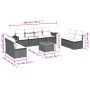 Set de muebles de jardín 9 pzas y cojines ratán sintético gris by , Garden sets - Ref: Foro24-3256858, Price: 496,71 €, Disco...