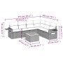Set de comedor de jardín 7 pzas y cojines ratán sintético negro by , Garden sets - Ref: Foro24-3256909, Price: 458,03 €, Disc...