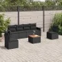 Garten-Essgruppe 7-teilig mit schwarzen Polstern aus synthetischem Rattan von , Gartensets - Ref: Foro24-3256839, Preis: 445,...