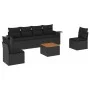 Garten-Essgruppe 7-teilig mit schwarzen Polstern aus synthetischem Rattan von , Gartensets - Ref: Foro24-3256839, Preis: 445,...