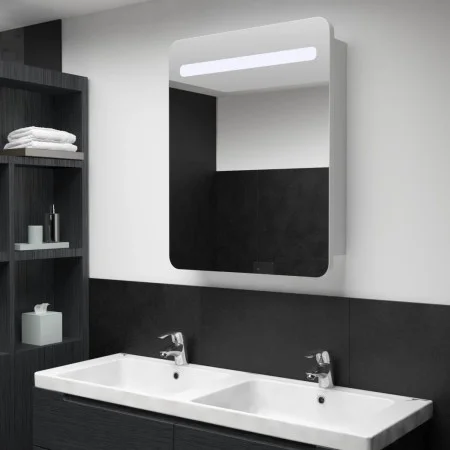 Mueble de baño con espejo LED 60x11x80 cm de vidaXL, Tocadores de baño - Ref: Foro24-285118, Precio: 160,25 €, Descuento: %