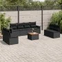 Set de sofás de jardín 8 piezas y cojines ratán sintético negro by , Garden sets - Ref: Foro24-3256853, Price: 528,23 €, Disc...