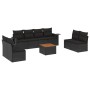 Set de sofás de jardín 8 piezas y cojines ratán sintético negro by , Garden sets - Ref: Foro24-3256853, Price: 526,91 €, Disc...