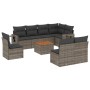 Gartenmöbel-Set 9-teilig mit grauen Polstern aus synthetischem Rattan von , Gartensets - Ref: Foro24-3256935, Preis: 528,01 €...