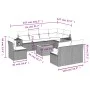 Gartenmöbel-Set 9-teilig mit grauen Polstern aus synthetischem Rattan von , Gartensets - Ref: Foro24-3256935, Preis: 536,20 €...