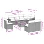 Set de muebles de jardín 9 pzas y cojines ratán sintético gris by , Garden sets - Ref: Foro24-3256935, Price: 528,01 €, Disco...