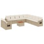 Set de sofás de jardín 12 pzas y cojines ratán sintético marrón by , Garden sets - Ref: Foro24-3256975, Price: 878,08 €, Disc...
