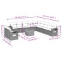 Set de sofás de jardín 12 pzas y cojines ratán sintético marrón by , Garden sets - Ref: Foro24-3256975, Price: 878,08 €, Disc...