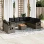 Gartensofa-Set, 10-teilig, mit grauen Polstern aus synthetischem Rattan von , Gartensets - Ref: Foro24-3256963, Preis: 643,43...