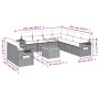Gartensofa-Set, 10-teilig, mit grauen Polstern aus synthetischem Rattan von , Gartensets - Ref: Foro24-3256963, Preis: 676,32...
