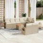 Set de sofás de jardín 9 pzas con cojines ratán sintético beige by , Garden sets - Ref: Foro24-3256982, Price: 706,69 €, Disc...