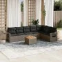 Set de sofás de jardín 8 pzas y cojines ratán sintético gris by , Garden sets - Ref: Foro24-3256928, Price: 490,06 €, Discoun...