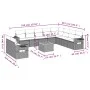 Gartensofa-Set 11-teilig mit beigen Polstern aus synthetischem Rattan von , Gartensets - Ref: Foro24-3256968, Preis: 832,82 €...
