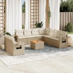 Juego de sofás jardín con cojines beige 10 pzas ratán sintético by , Garden sets - Ref: Foro24-3256961, Price: 763,55 €, Disc...