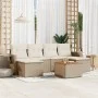 Gartensofagarnitur 7-teilig mit Kissen aus synthetischem Rattan in Beige. von , Gartensets - Ref: Foro24-3257017, Preis: 513,...