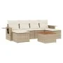Gartensofagarnitur 7-teilig mit Kissen aus synthetischem Rattan in Beige. von , Gartensets - Ref: Foro24-3257017, Preis: 513,...