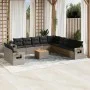 Set de sofás de jardín 12 pzas con cojines ratán sintético gris by , Garden sets - Ref: Foro24-3256977, Price: 802,04 €, Disc...